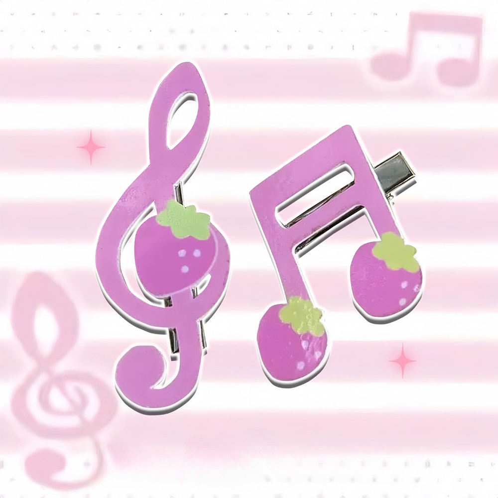 Musical Instrument Symbols - مشبك شعر بتصميم نوتة موسيقية على