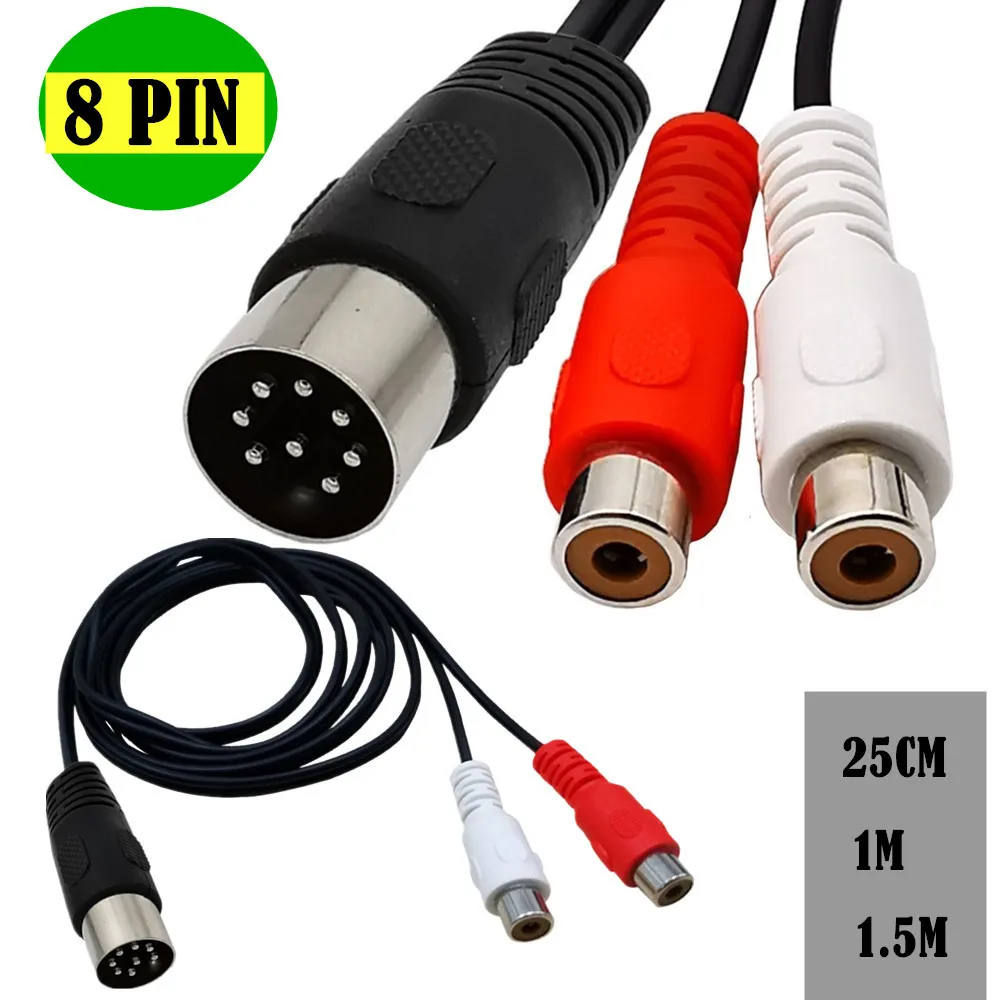 Musical Instrument Symbols - Din 8 Pin إلى 2RCA كابل