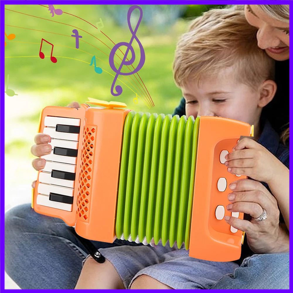 Musical Instrument Harmonium - لعبة الأكورديون للأطفال 10 مفاتيح 8