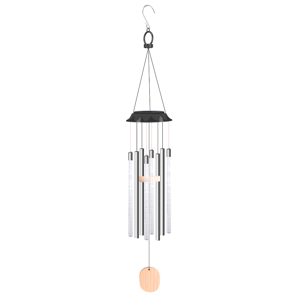 ضوء الرياح الشمسية أدى الرنين  - مراجعة Wind Chime Tubular وسعره