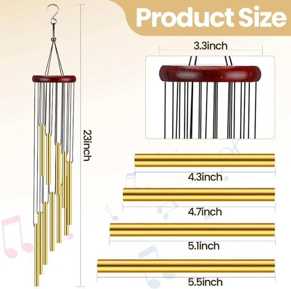 أجراس رياح معدنية من الألومنيو - مراجعة Wind Chime Tubular وسعره