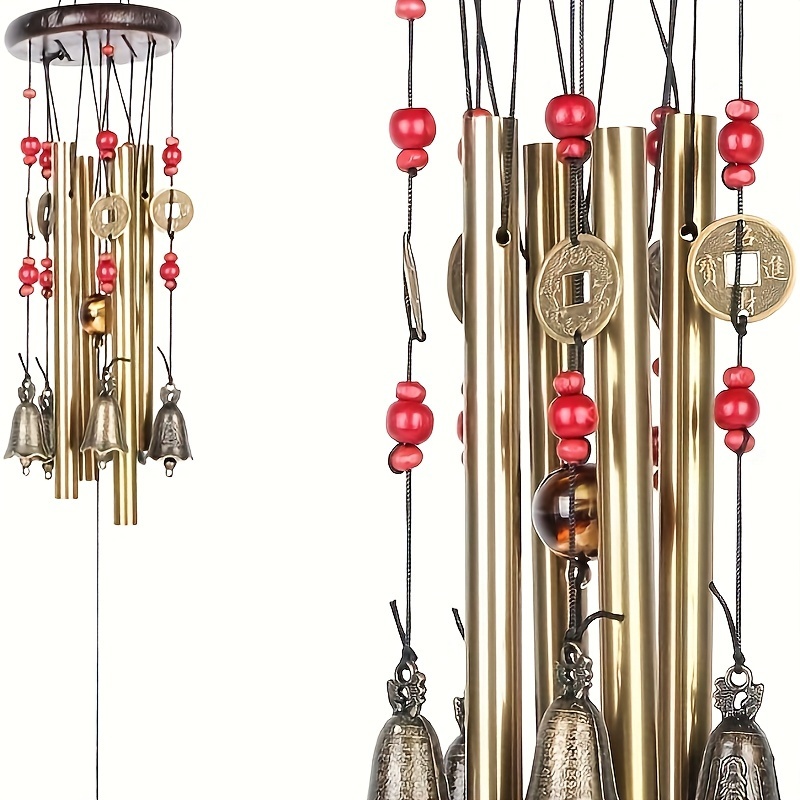 رنين رياح برونزي تقليدي ، ديكو - مراجعة Wind Chime Tubular وسعره