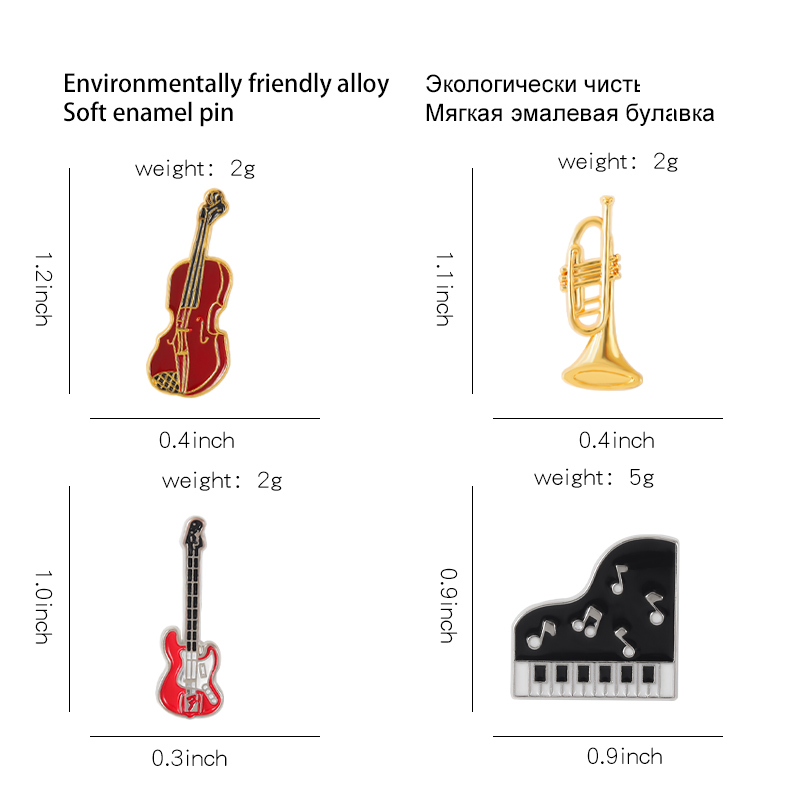 دبوس المينا للملابس دبابيس الت - مراجعة Musical Instrument Symbols وسعره