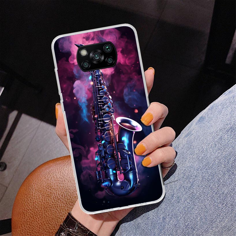 غطاء هاتف بتصميم ساكسفون الموس - مراجعة Musical Instrument Logo وسعره