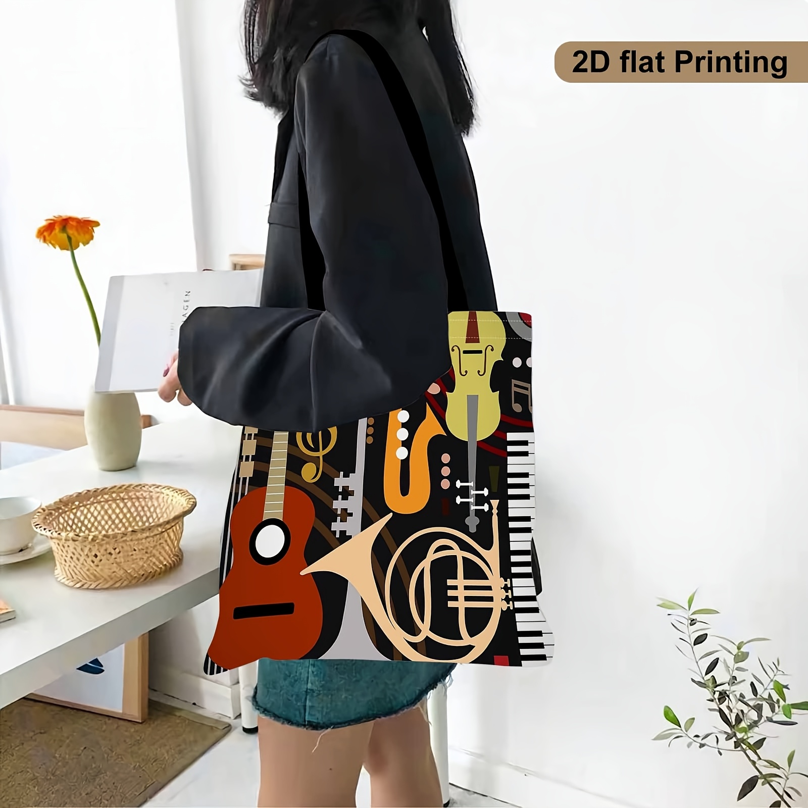 حقيبة كتف تحمل طباعة مجموعة من - مراجعة Musical Instrument Shop وسعره