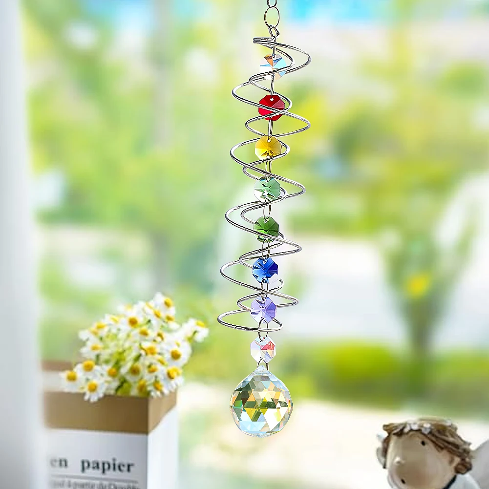 كريستال Suncatcher التحديق الك - مراجعة Wind Chime Tubular وسعره